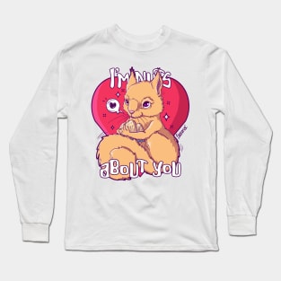 I'm nuts about you Squirrel pun Long Sleeve T-Shirt